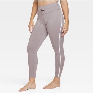 All In Motion Simplicity High-Rise Striped Leggings Tie Waist Pants - Size XXL